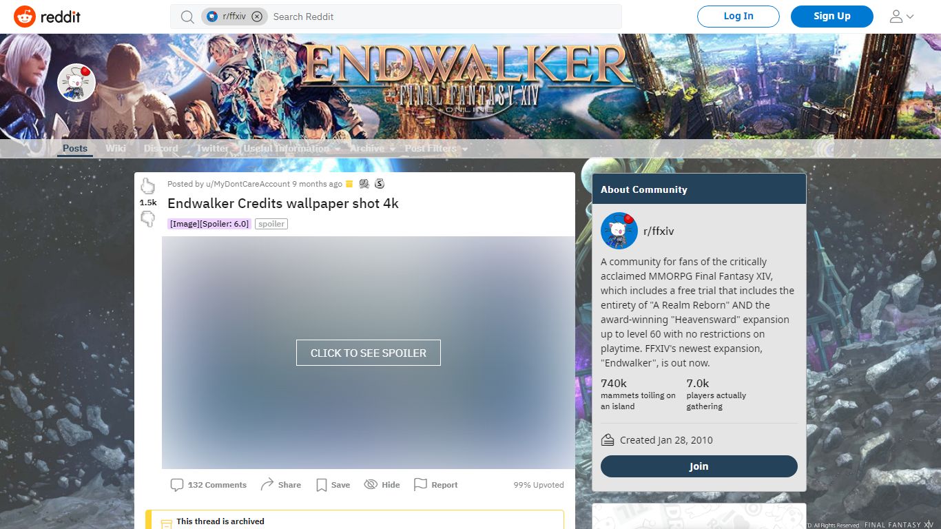 Endwalker Credits wallpaper shot 4k : ffxiv - reddit